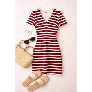 🎉 3 FOR $15 BDAY SALE Baum und Pferdgarten Striped Dress S Red White Mini